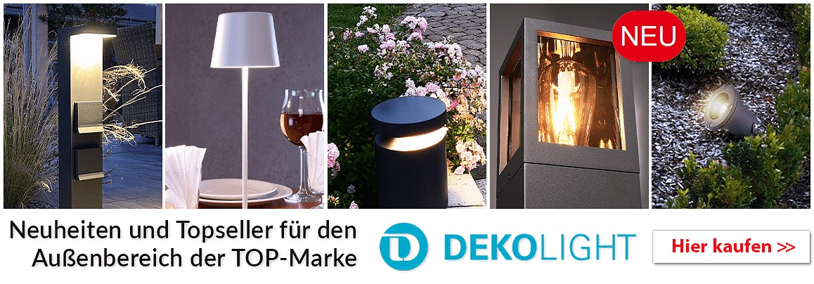 Neuheiten und Topseller für den Außenbereich der TOP-Marke Deko-Light